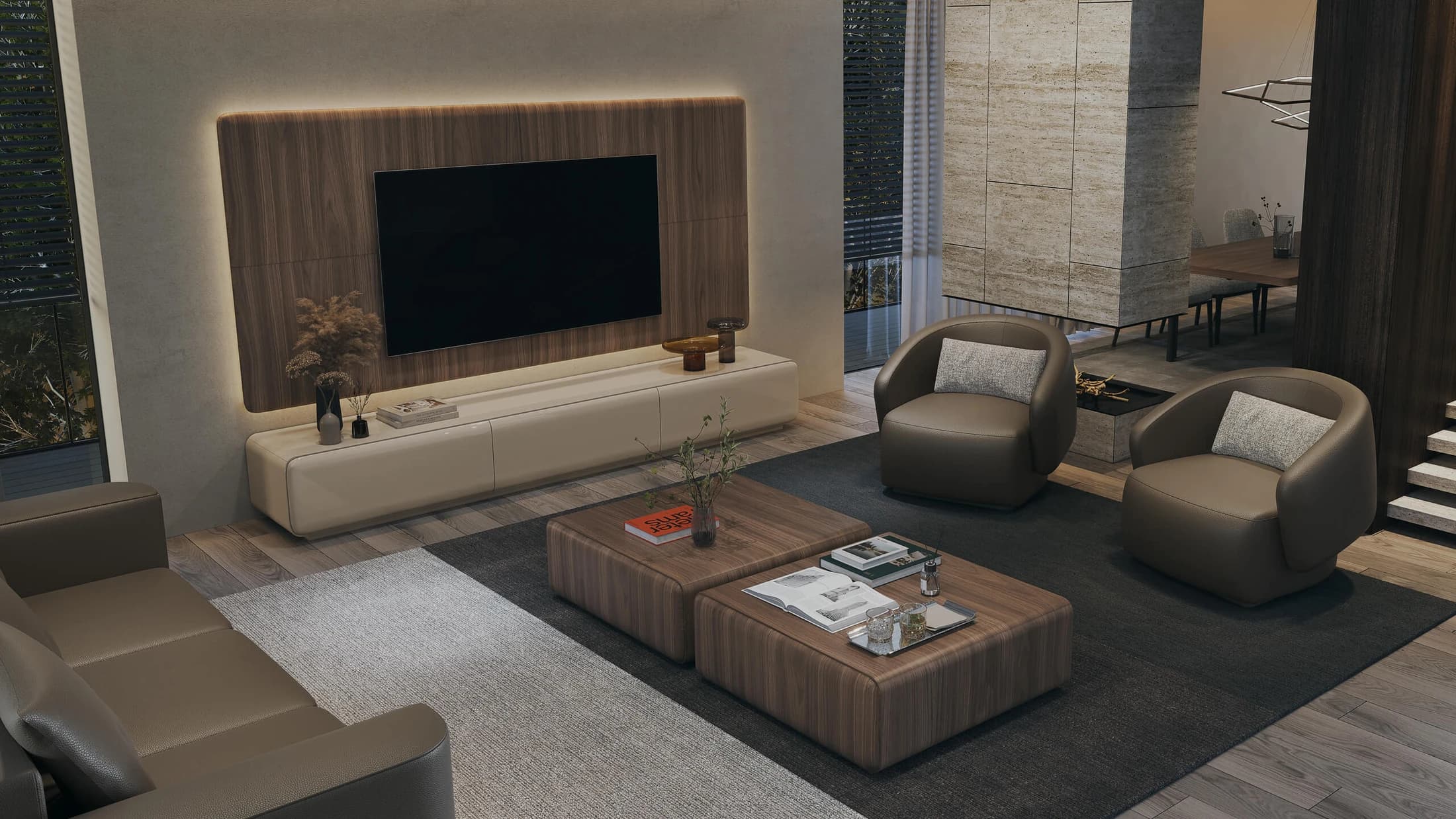 Interior contemporâneo da Lucílio Interior Design