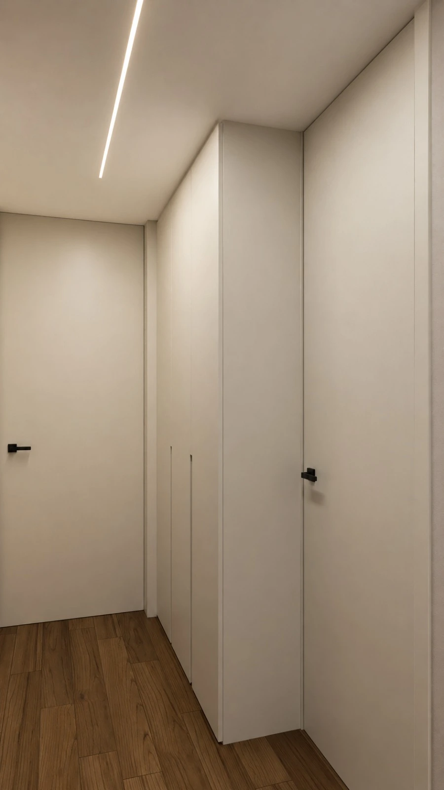 Arrumação integrada no hall do apartamento