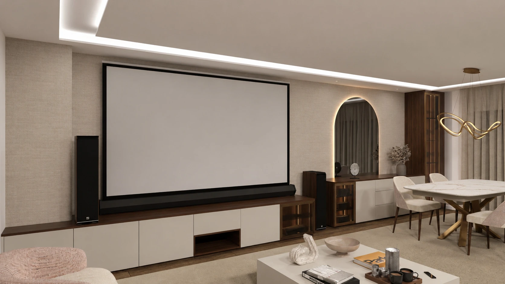 Projeto 3D personalizado de um espaço interior